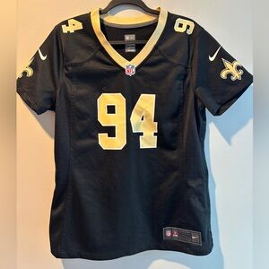 NWOT’s Youth Large New Orleans Saints Nike Black Custom Game Jersey